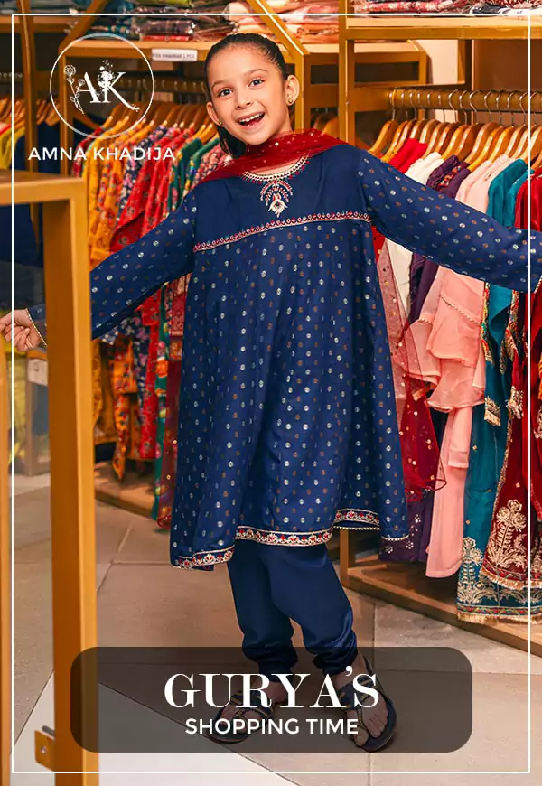 Gurya's Shopping Time Embroidered Stitched Kids Collection 2023