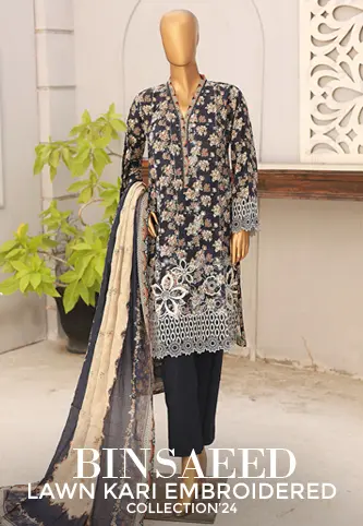 Bin Saeed Exclusive Lawnkari Collection 2024 Vol 05