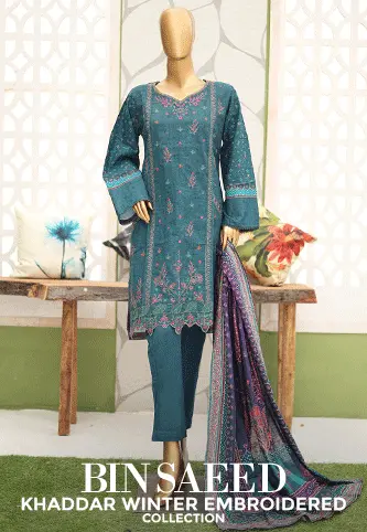 Bin Saeed Khaddar Winter Embroidered Collection