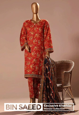 Bin Saeed Unstitch Printed Khaddar 3 piece Collection