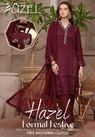 Guzel Hazel Formal 3 Piece Stitched Collection