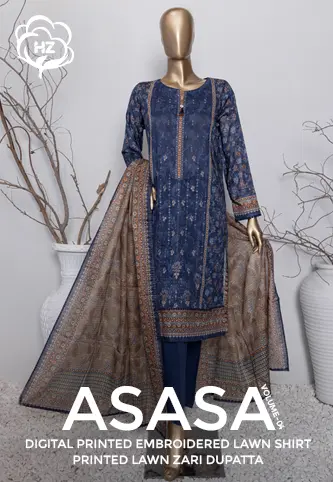 HZ Asasa Digital Embroidered Lawn Collection 2024