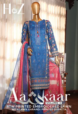 HZ RTW AASHKAAR Embroidered Lawn Collection Vol 2