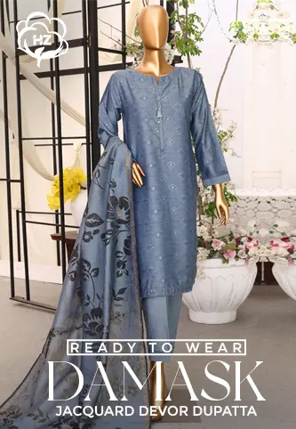 HZ RTW Damask Jacquard Devor Dupatta Collection