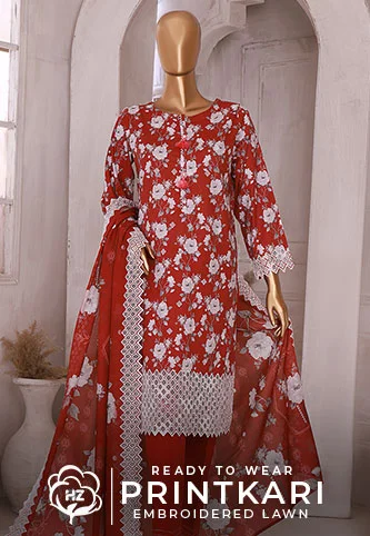 HZ RTW Printkari Embroidered Lawn Collection 2024