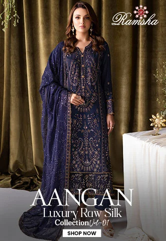 Ramsha Aangan Luxury Rawsilk Collection Vol 01