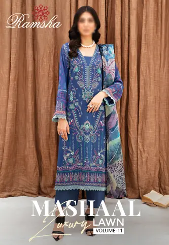 Ramsha Mashal Luxury Lawn Collection Vol 11