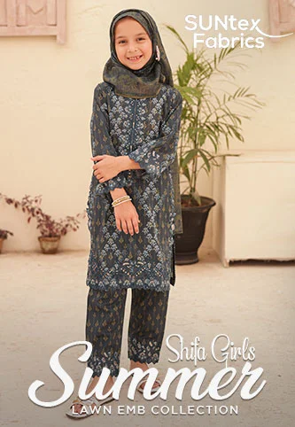 Shifa Kids Embroidered Lawn Stitched Collection Vol 04