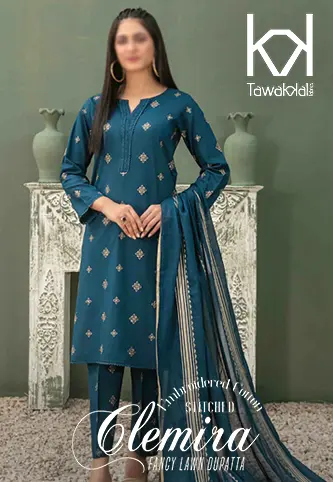 Clemira - Stitched Embroidered Cotton 3pcs Collection 2024