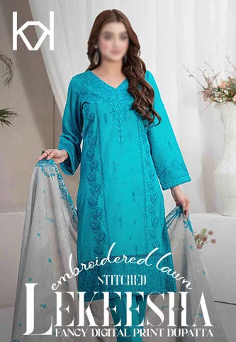 Lekeesha Stitched Fancy Embroidered Lawn Collection