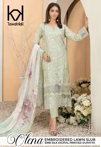 OLENA Fancy Heavy Embroidered Lawn Collection 2024