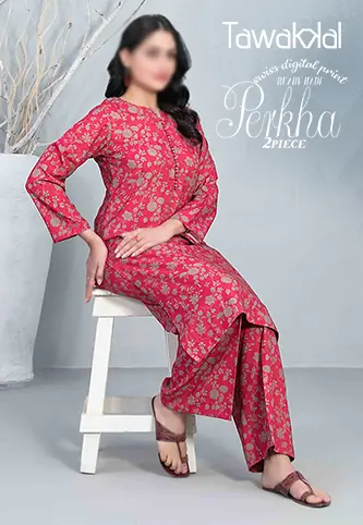 Perkha - Stitched Digital Printed Swiss 2pcs Collection 2024