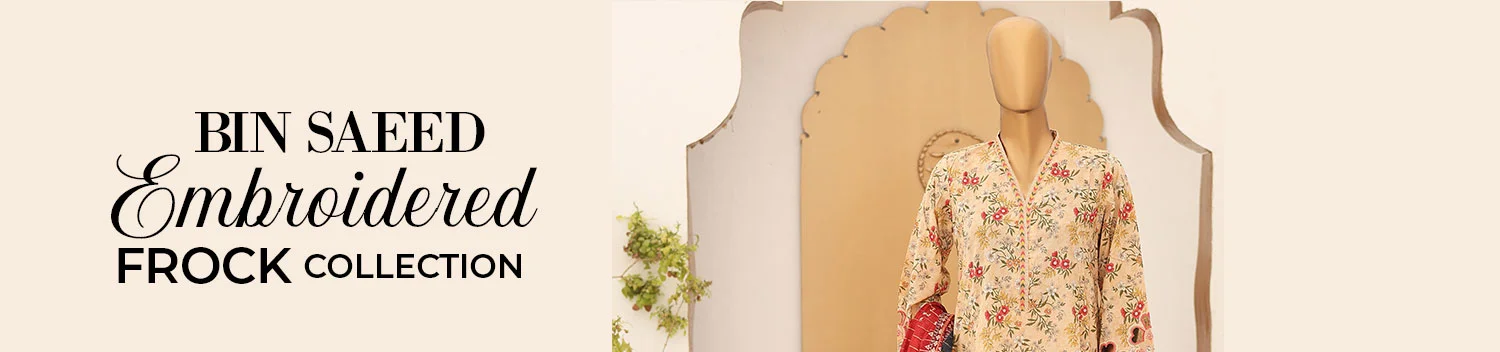 Bin Saeed Exclusive Frocks Embroidered Collection 2024 Vol 03