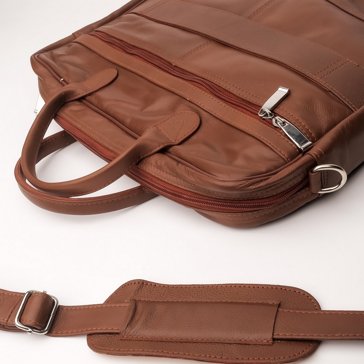 Leather Backpacks By JILD Executive Leather Laptop Bag-Tan