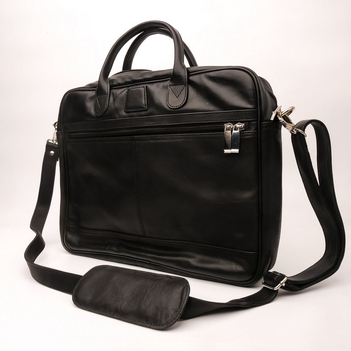 Leather Backpacks By JILD Executive Leather Laptop Bag-Black