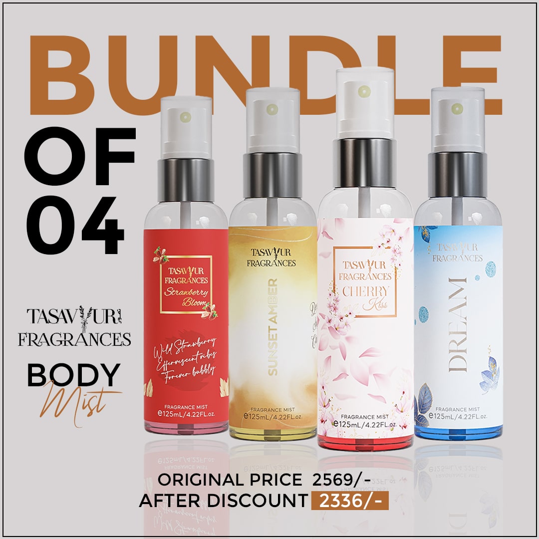 Tasavvur Bundles - TB - Body Mist Pack of 4