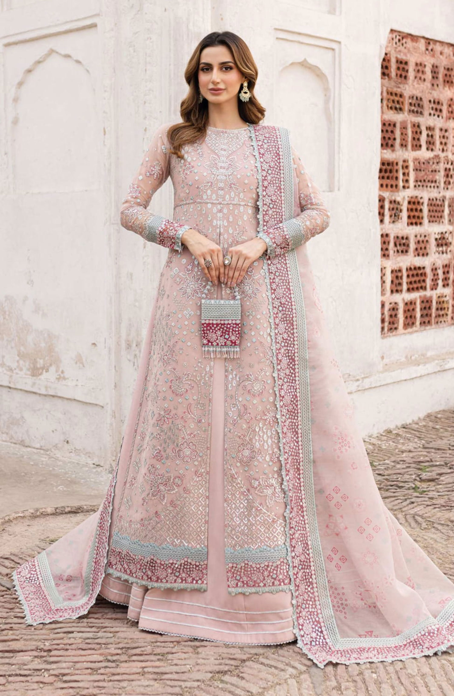 Farasha Ritzier Unstitched Luxury Collection - 09-SATIN ROSE