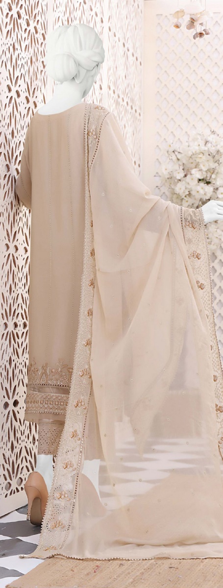 128 C BEIGE HZ Formals Chiffon Embroidered R8 A LILACW Vol 01