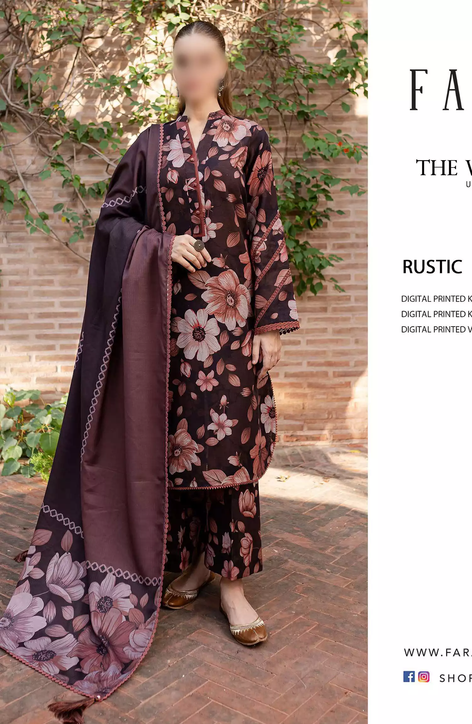 Farasha The Winter Whispers Unstitched Khaddar 2024 - 14 RUSTIC