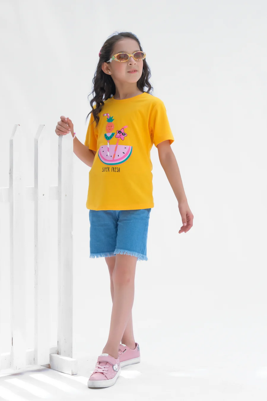 Super Fresh - Half Sleeves T-Shirts For Kids - Yellow