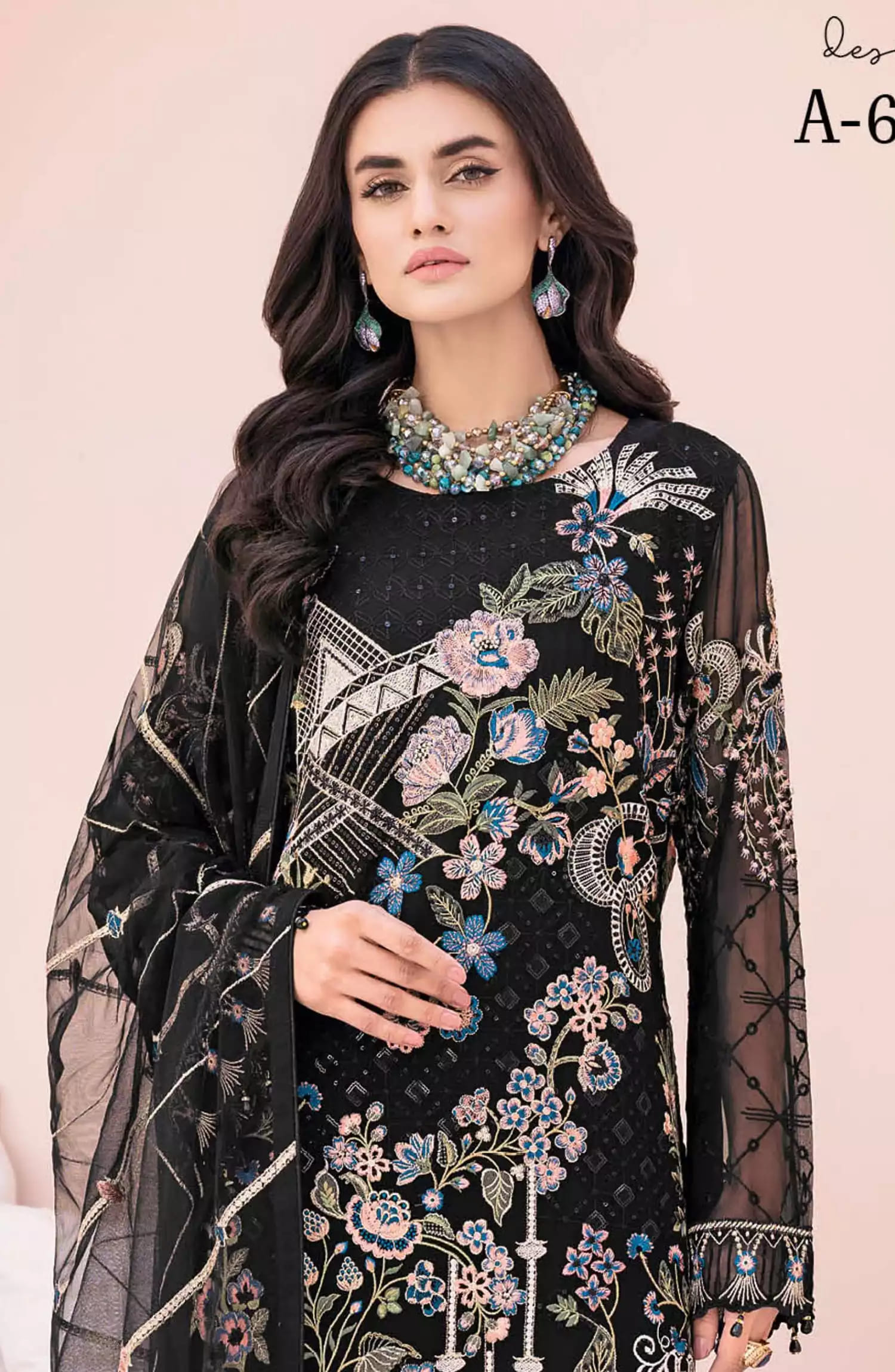 Ramsha Chevron Luxury Chiffon Collection Vol 06 - A 603