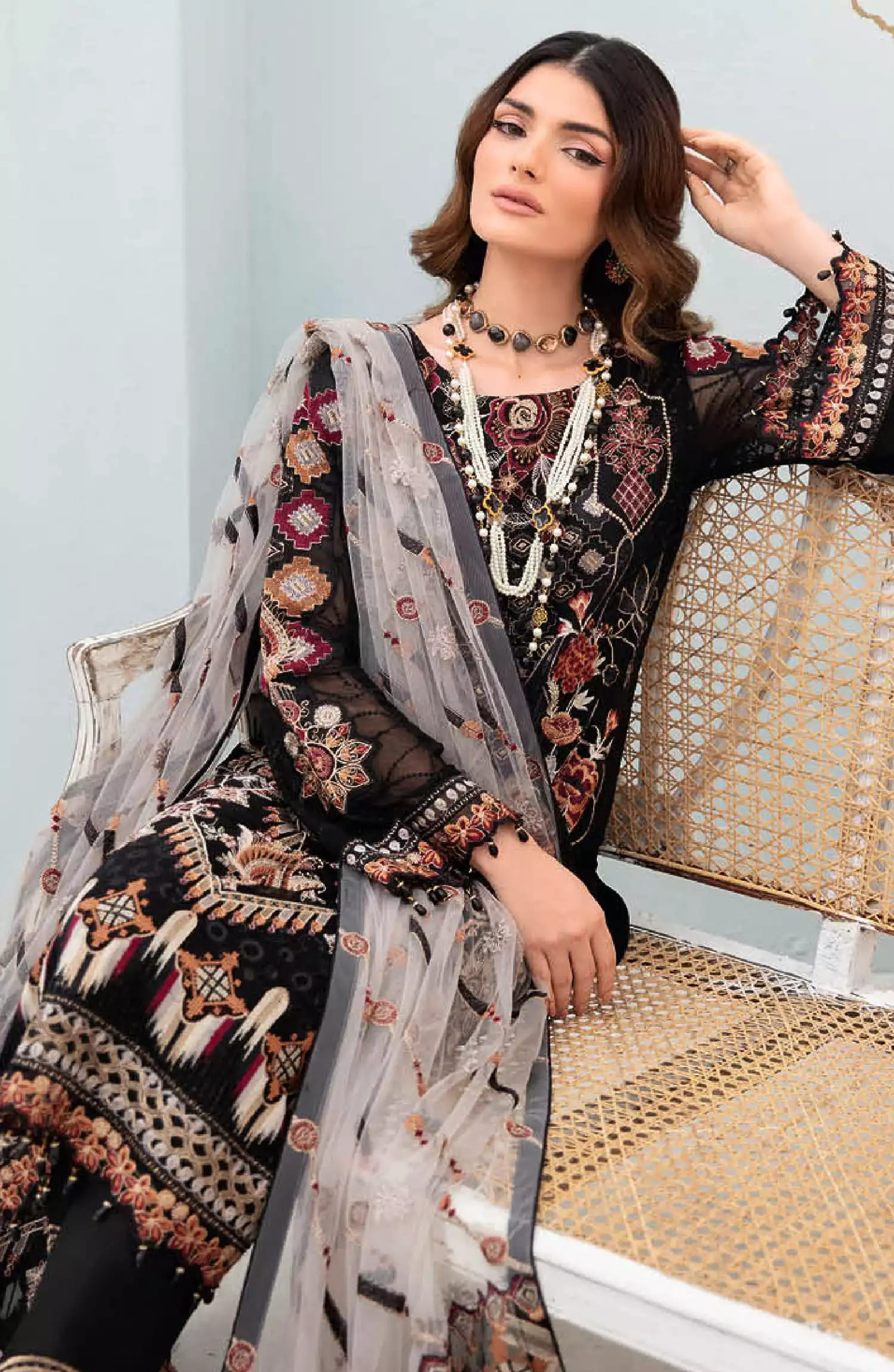 Ramsha Chevron Luxury Chiffon Collection Vol 07 - A 707