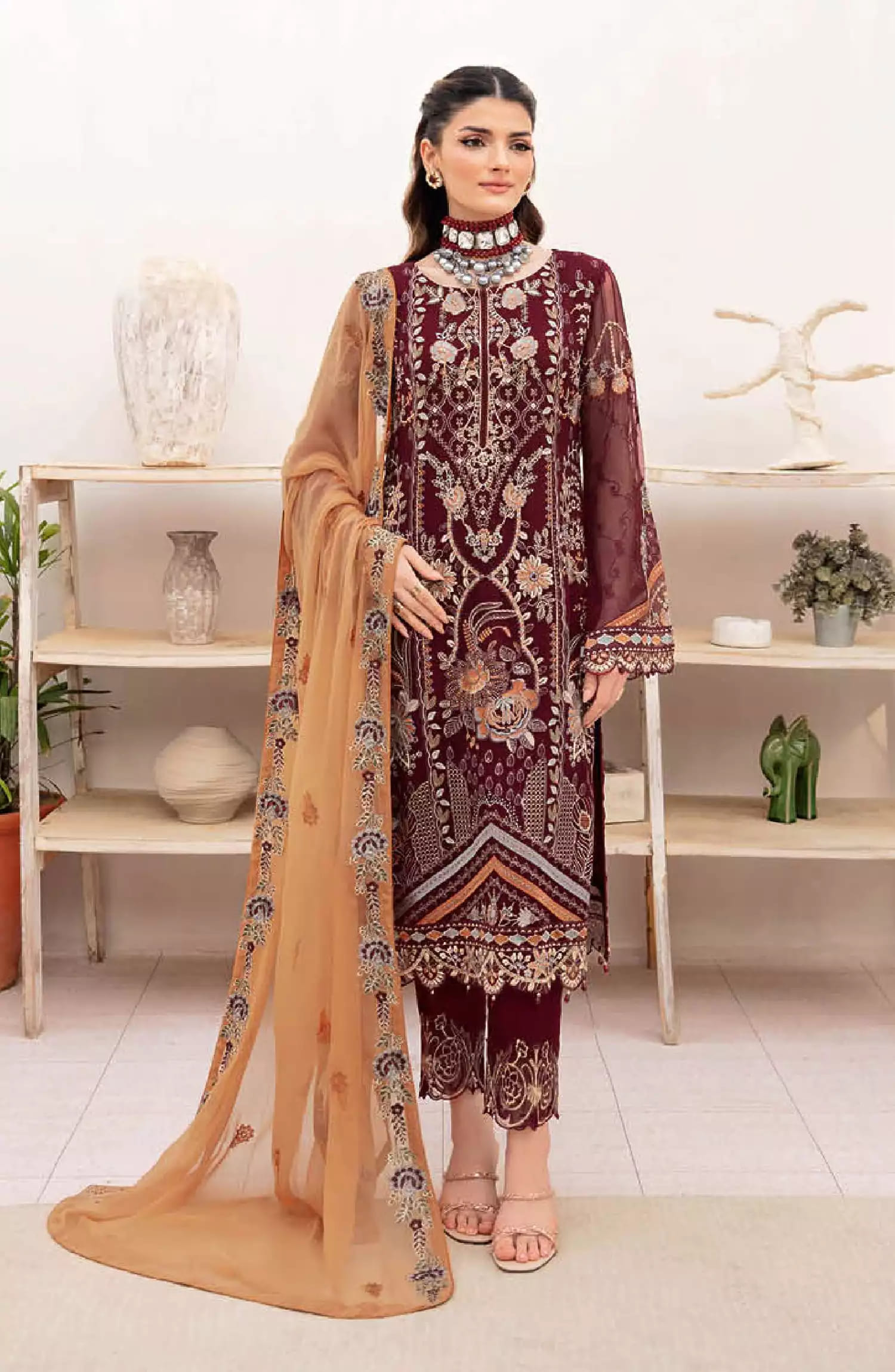 Ramsha Chevron Luxury Chiffon Collection Vol 07 - A 712