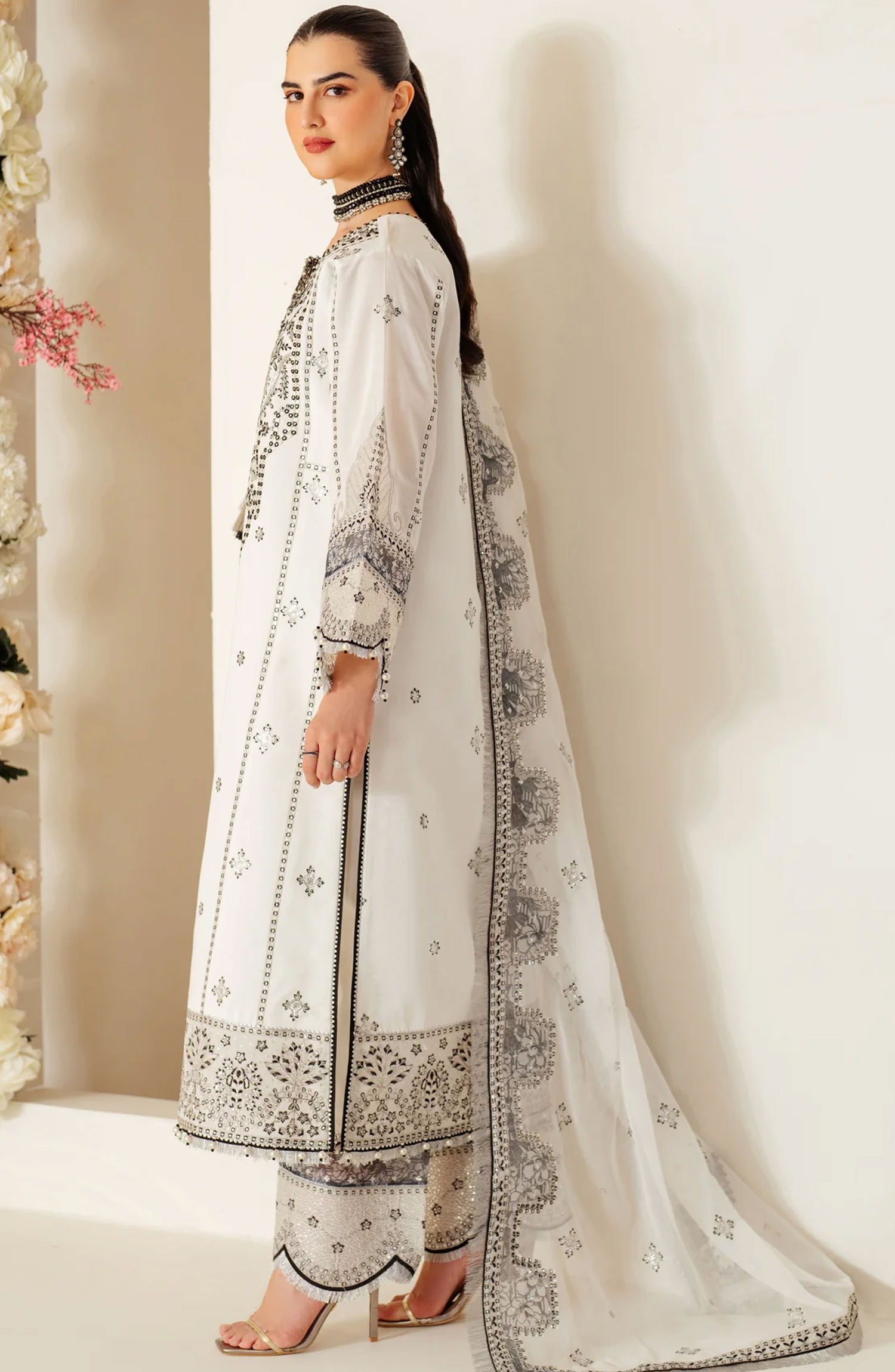 Alizeh Luxe Raw Silk Unstitched Collection 2024 - AF-RS-04-Dove