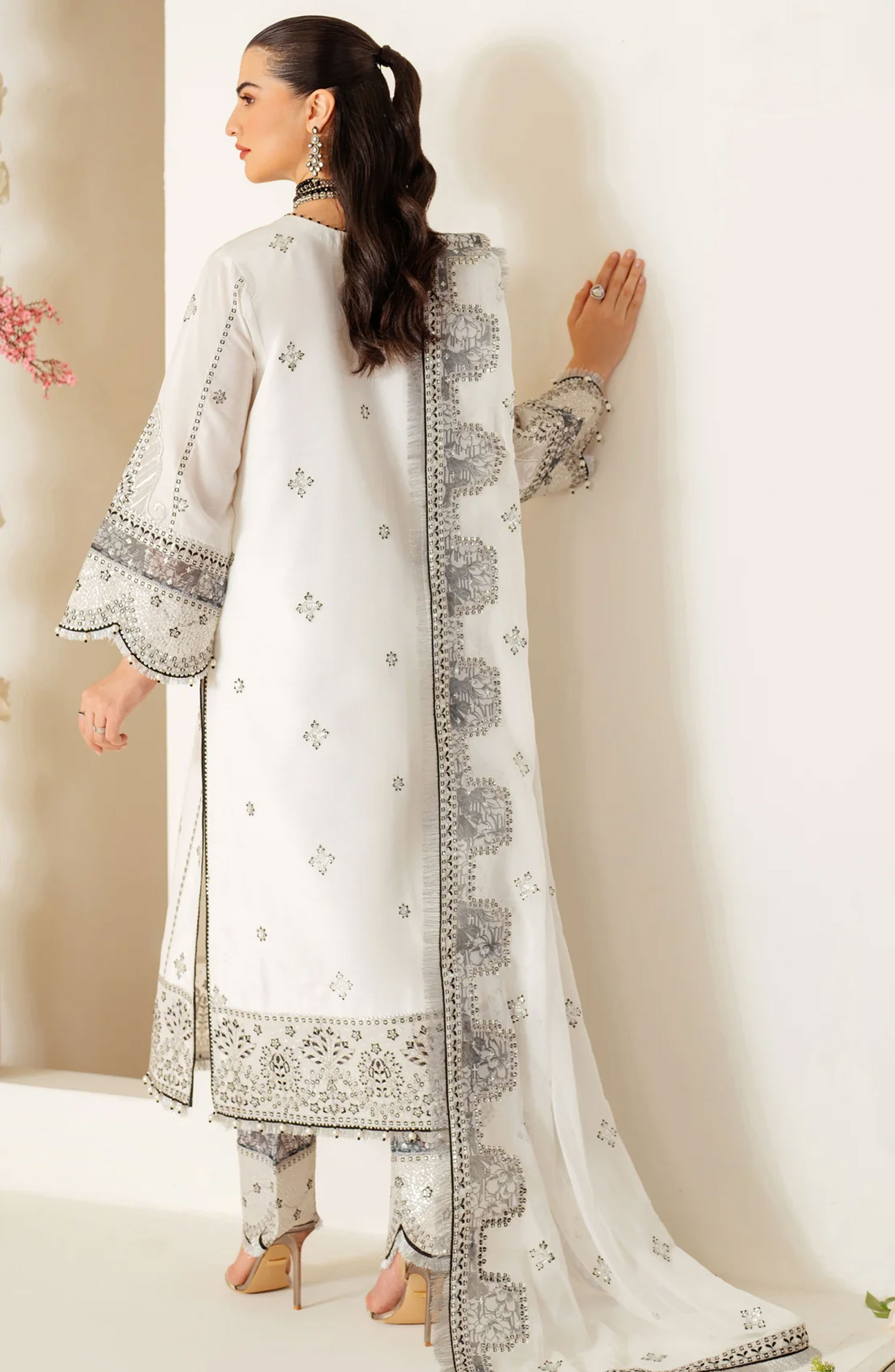 Alizeh Luxe Raw Silk Unstitched Collection 2024 - AF-RS-04-Dove