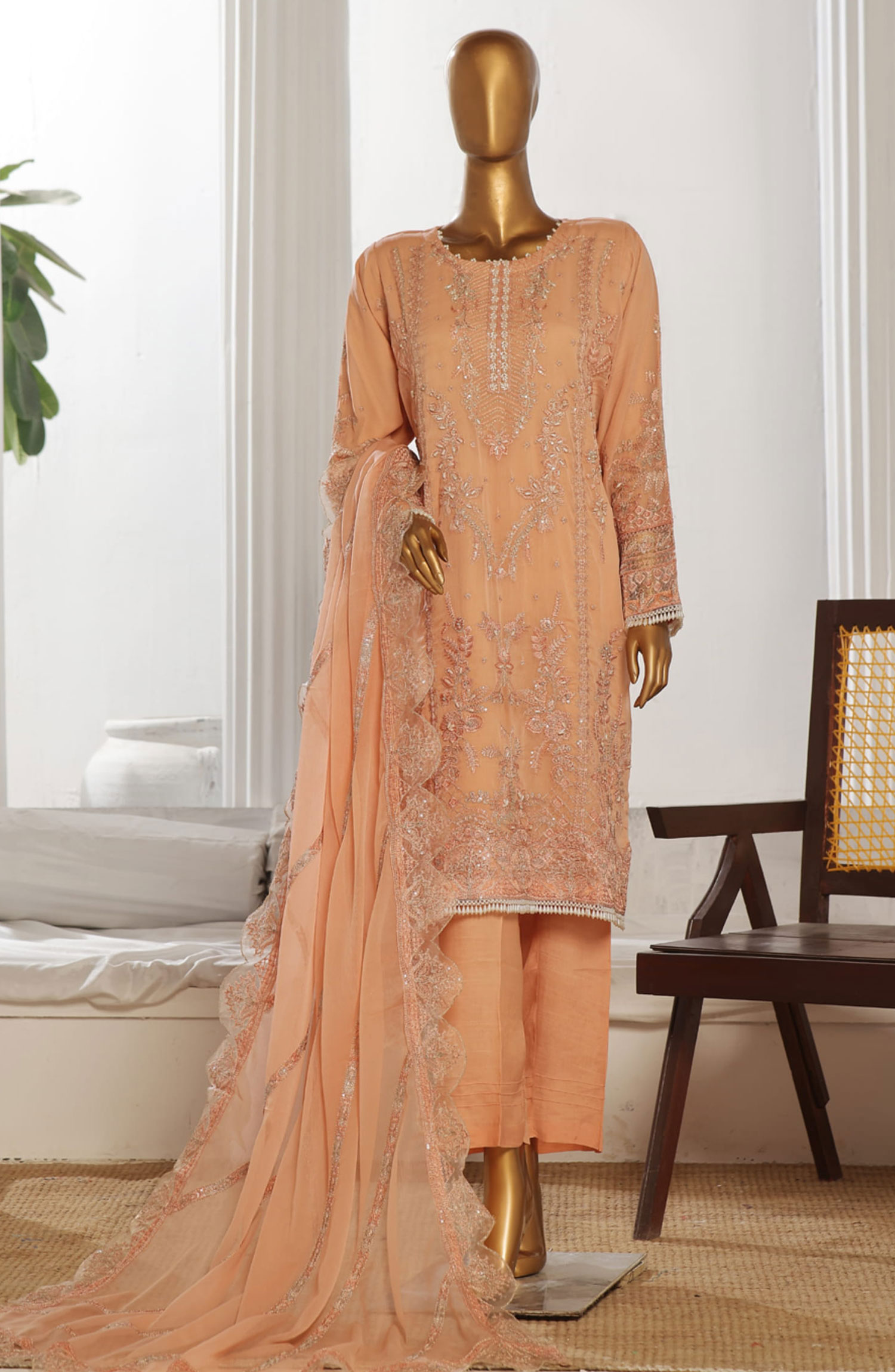 Arzoo Luxury Chiffon Embroidered Unstitch Collection - ALCC 01