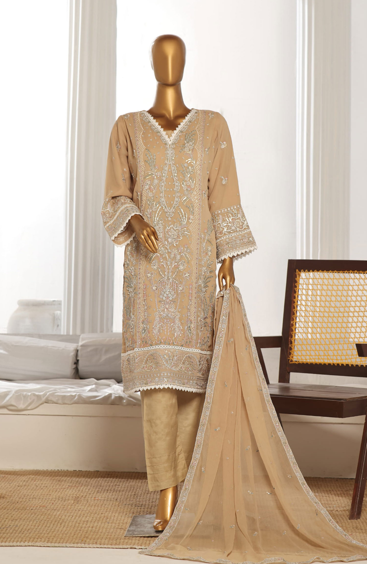 Arzoo Luxury Chiffon Embroidered Unstitch Collection - ALCC 03