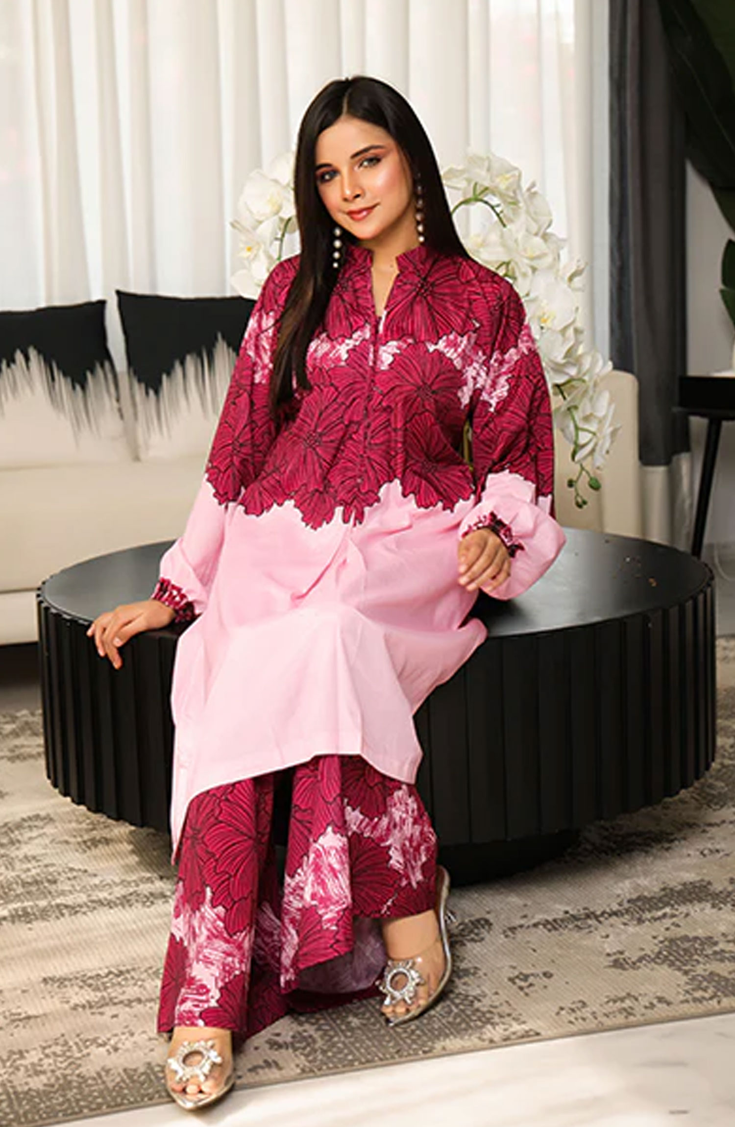 Nazmina Luxe Co Ords 2 Pc Stitched Collection - Andromeda Beauty (ZA-10)