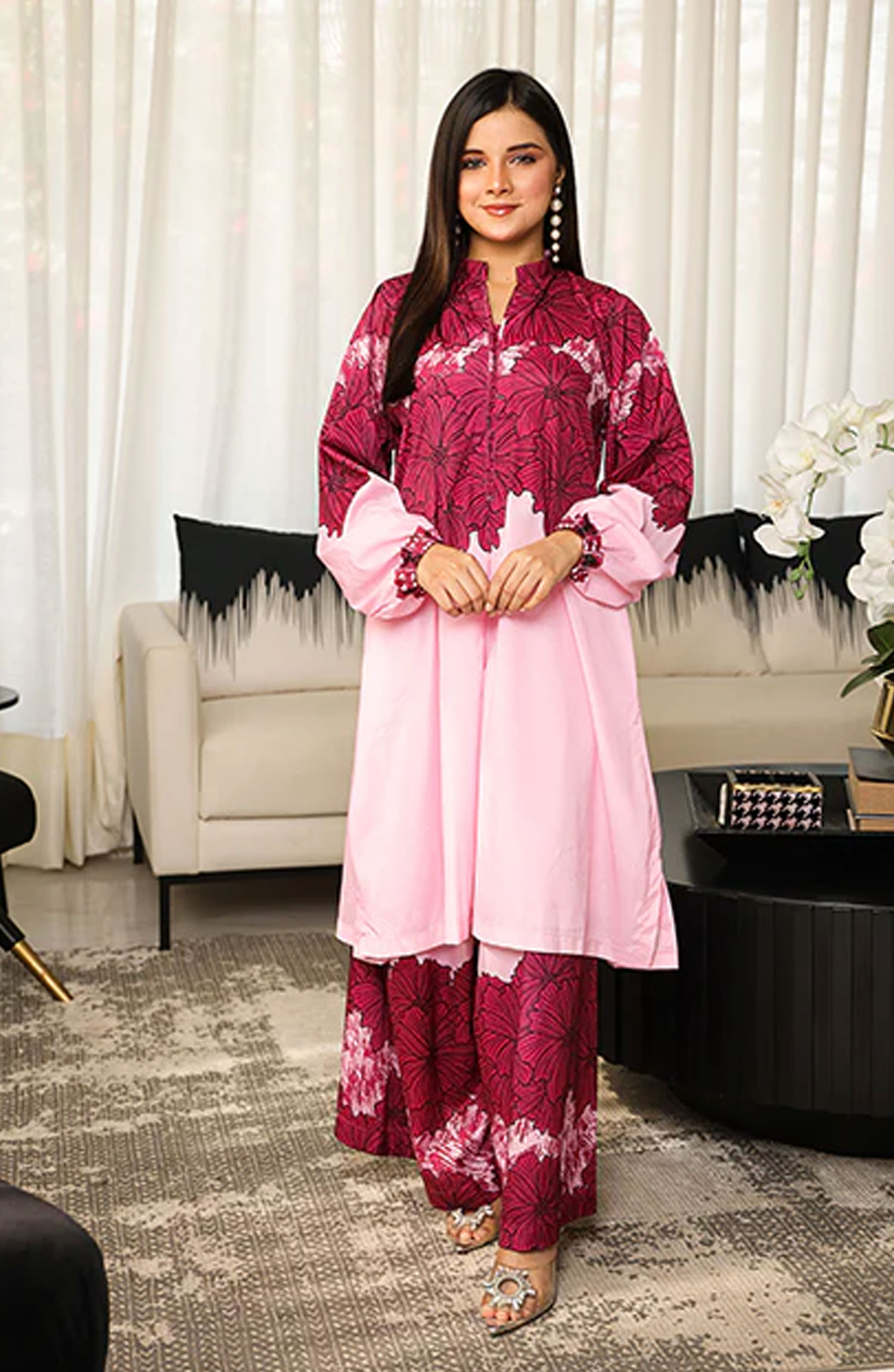 Nazmina Luxe Co Ords 2 Pc Stitched Collection - Andromeda Beauty (ZA-10)