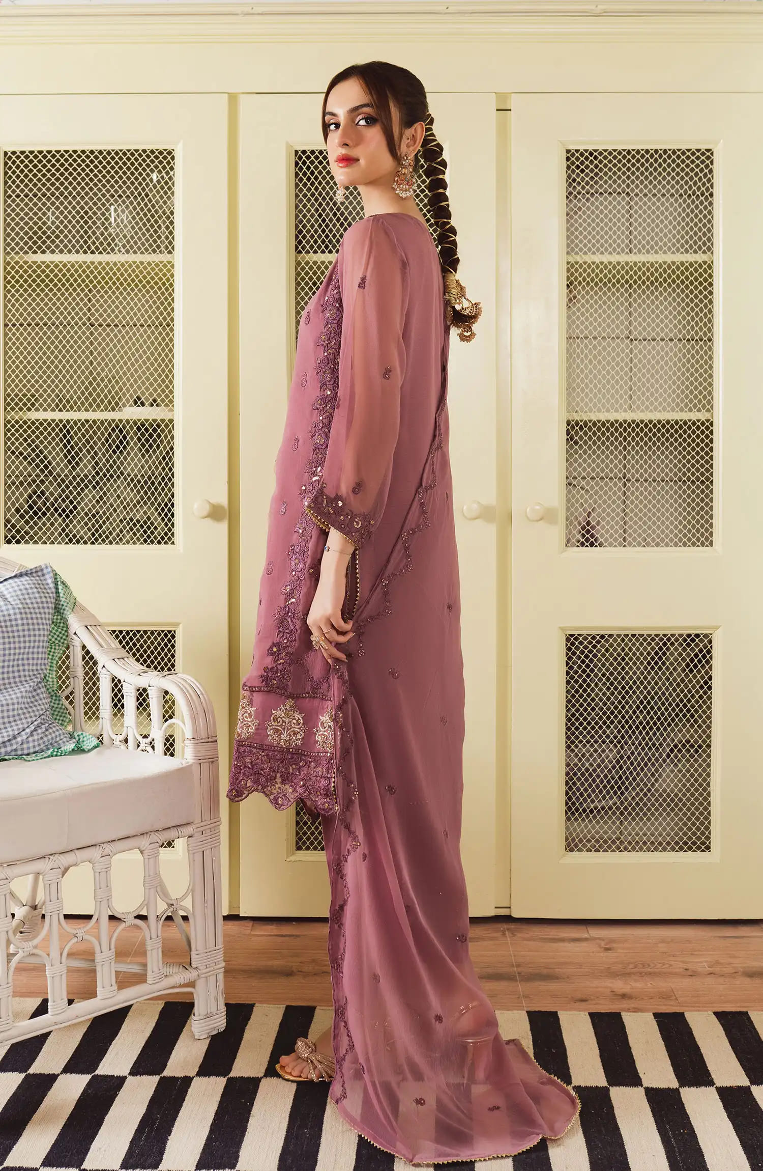 Roop Rang Stitched Collection By AL Harir Apparel-Anmol Lilac