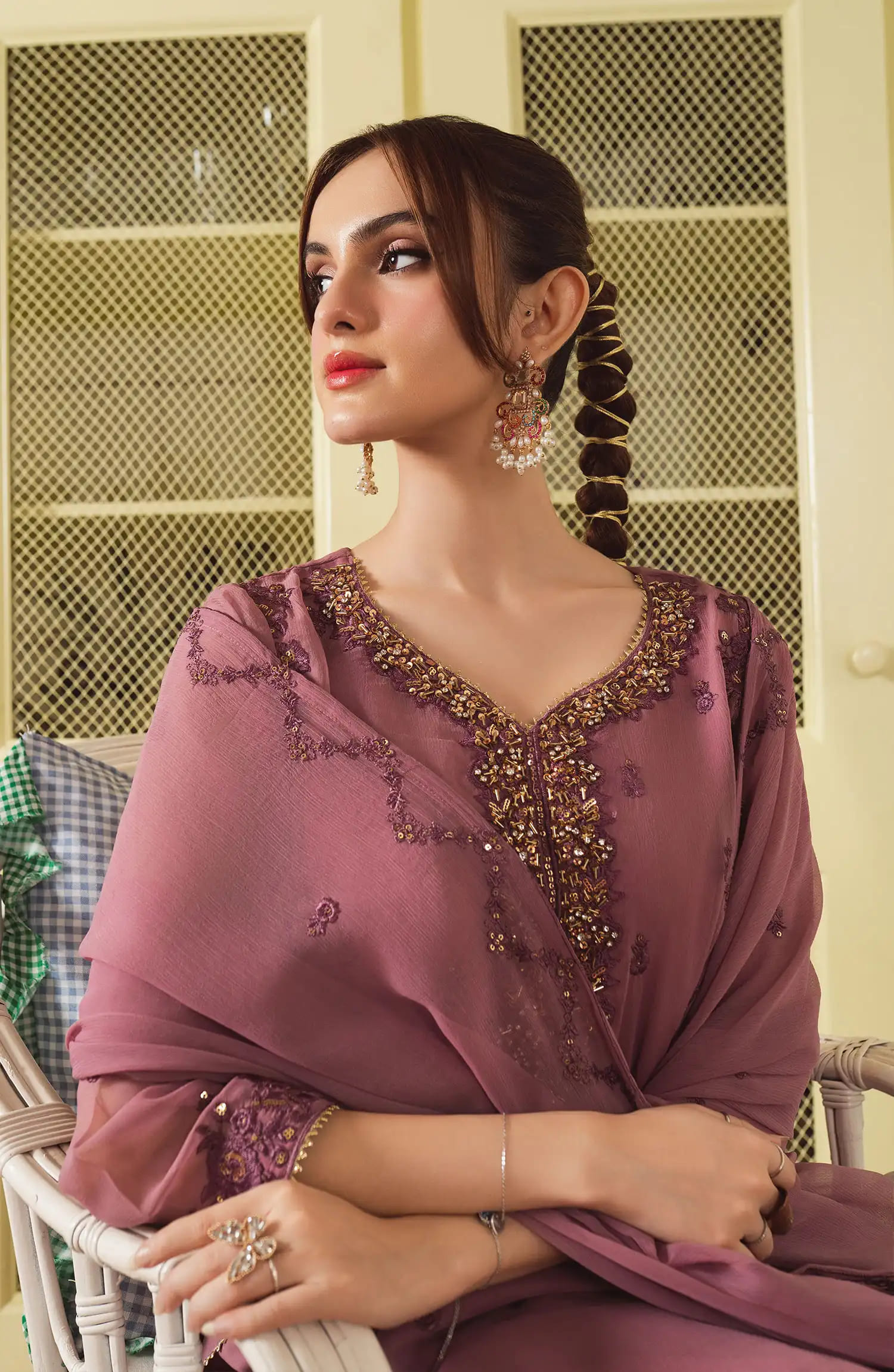 Roop Rang Stitched Collection By AL Harir Apparel-Anmol Lilac