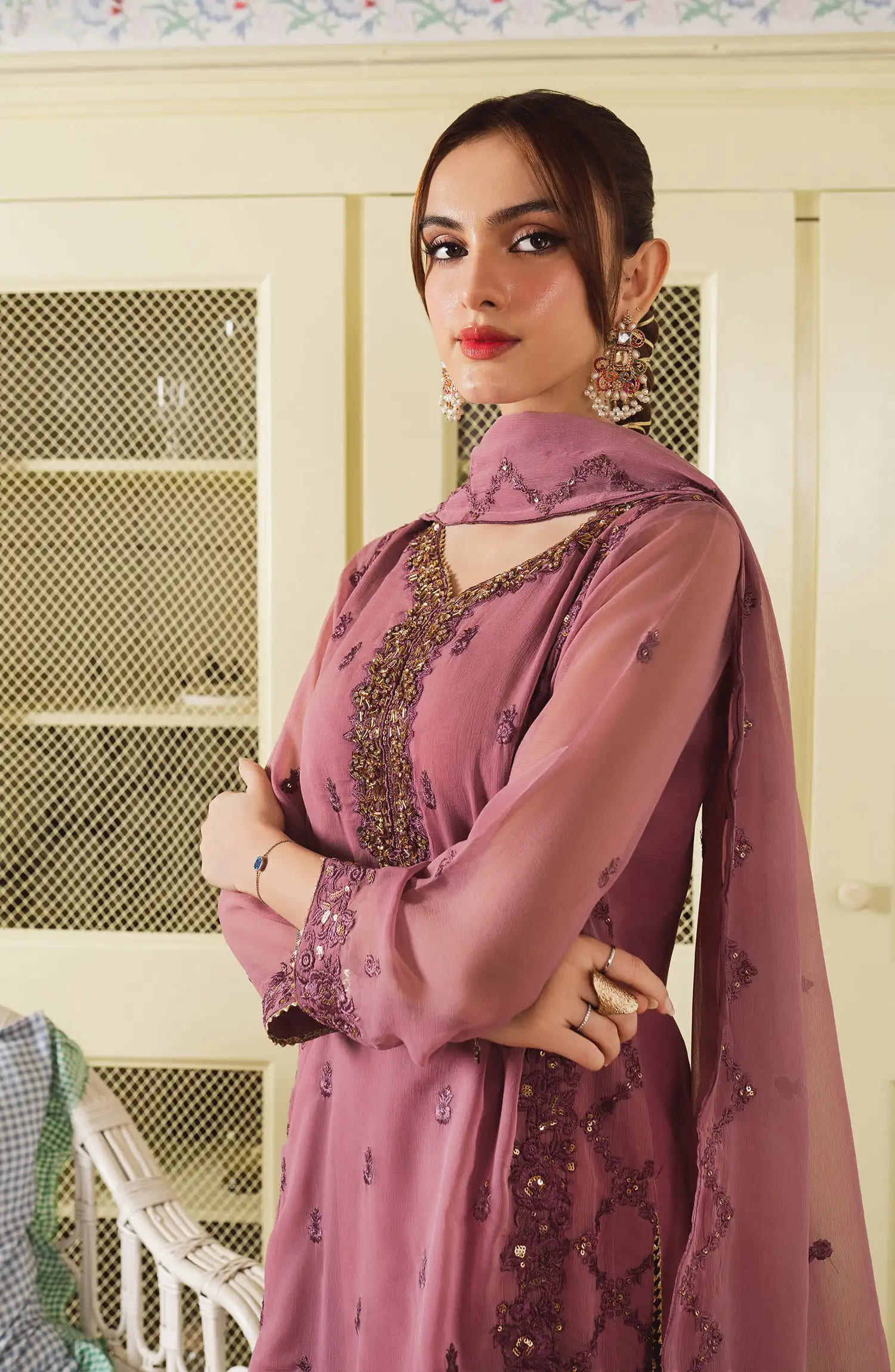 Roop Rang Stitched Collection By AL Harir Apparel-Anmol Lilac