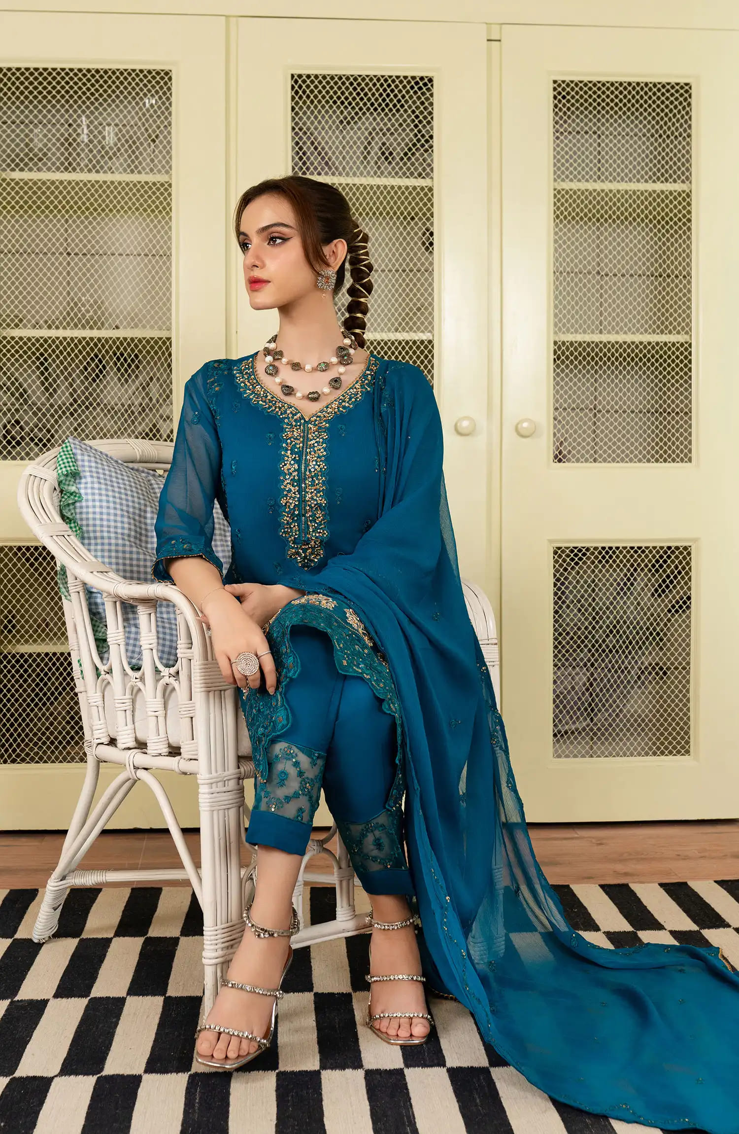 Roop Rang Stitched Collection By AL Harir Apparel-Anmol Peacock