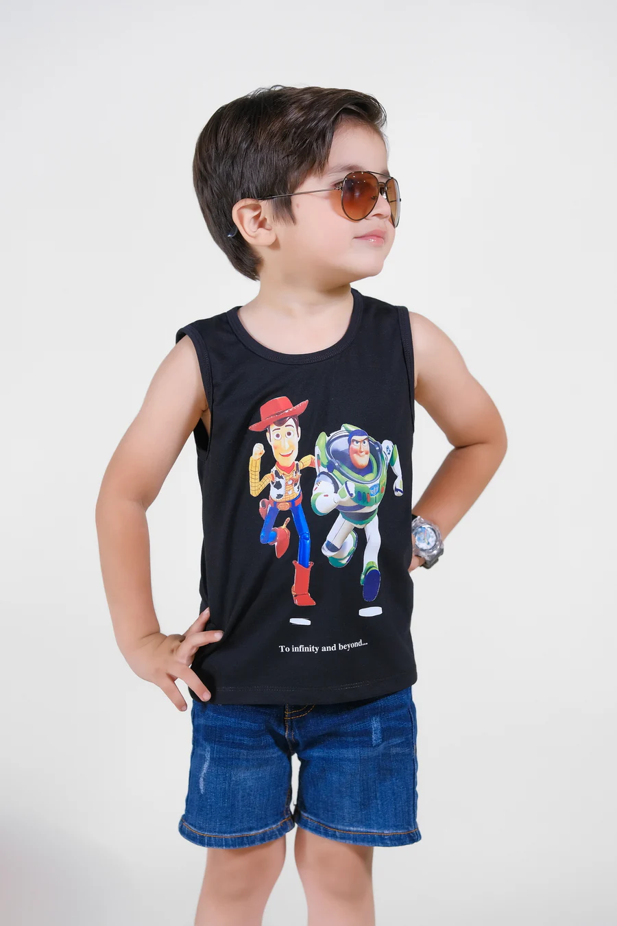 Toy Story Printed Sandos For Boys - Black