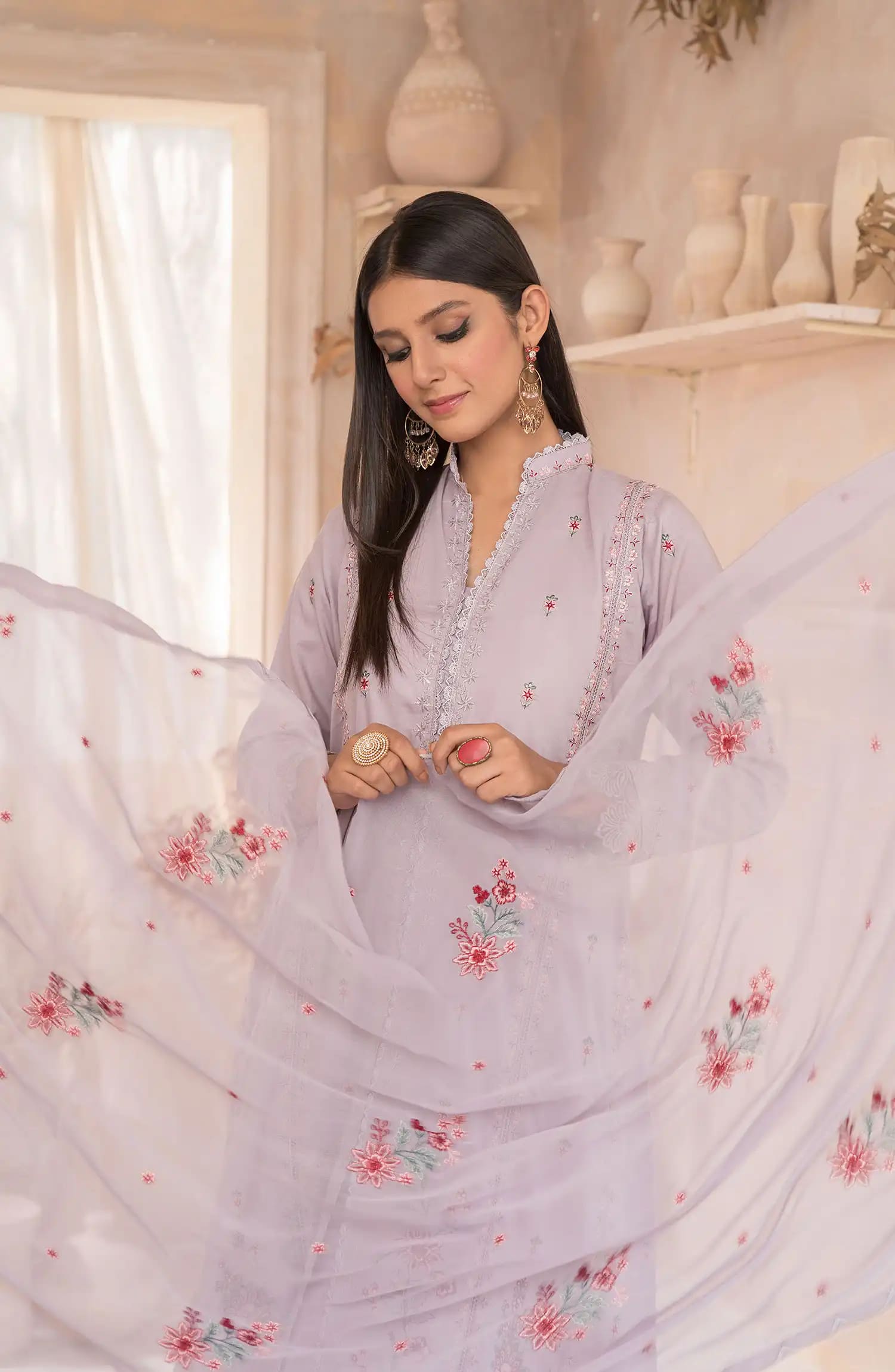 Roop Rang Stitched Collection By AL Harir Apparel-Ayaana Lilac