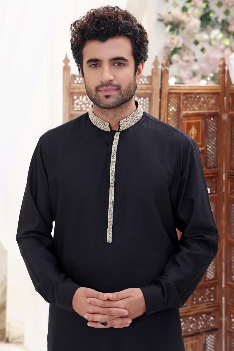 TGM Fancy Shalwar Kameez Black Pear