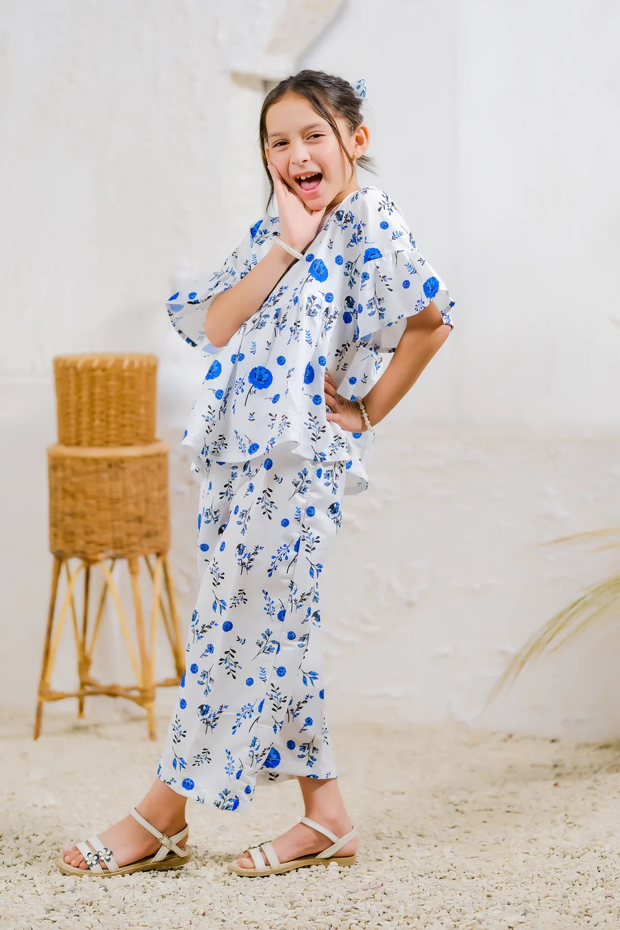 Kids Cordset Collection 2024 - Blue Floral Elegance