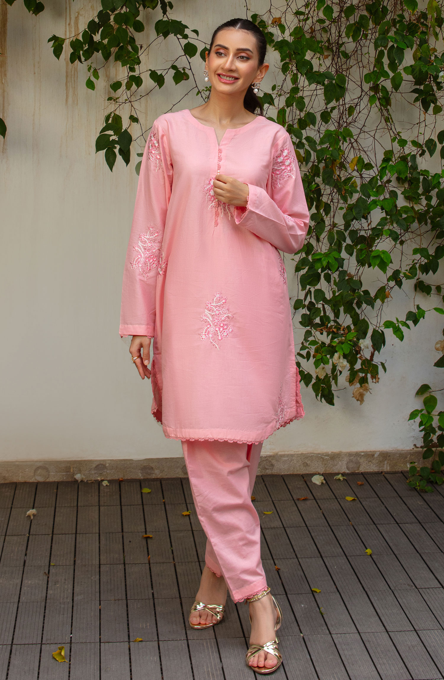 Muse Embroidered 2 Pc Pret Collection By TNG Store Blush (Pinkish)