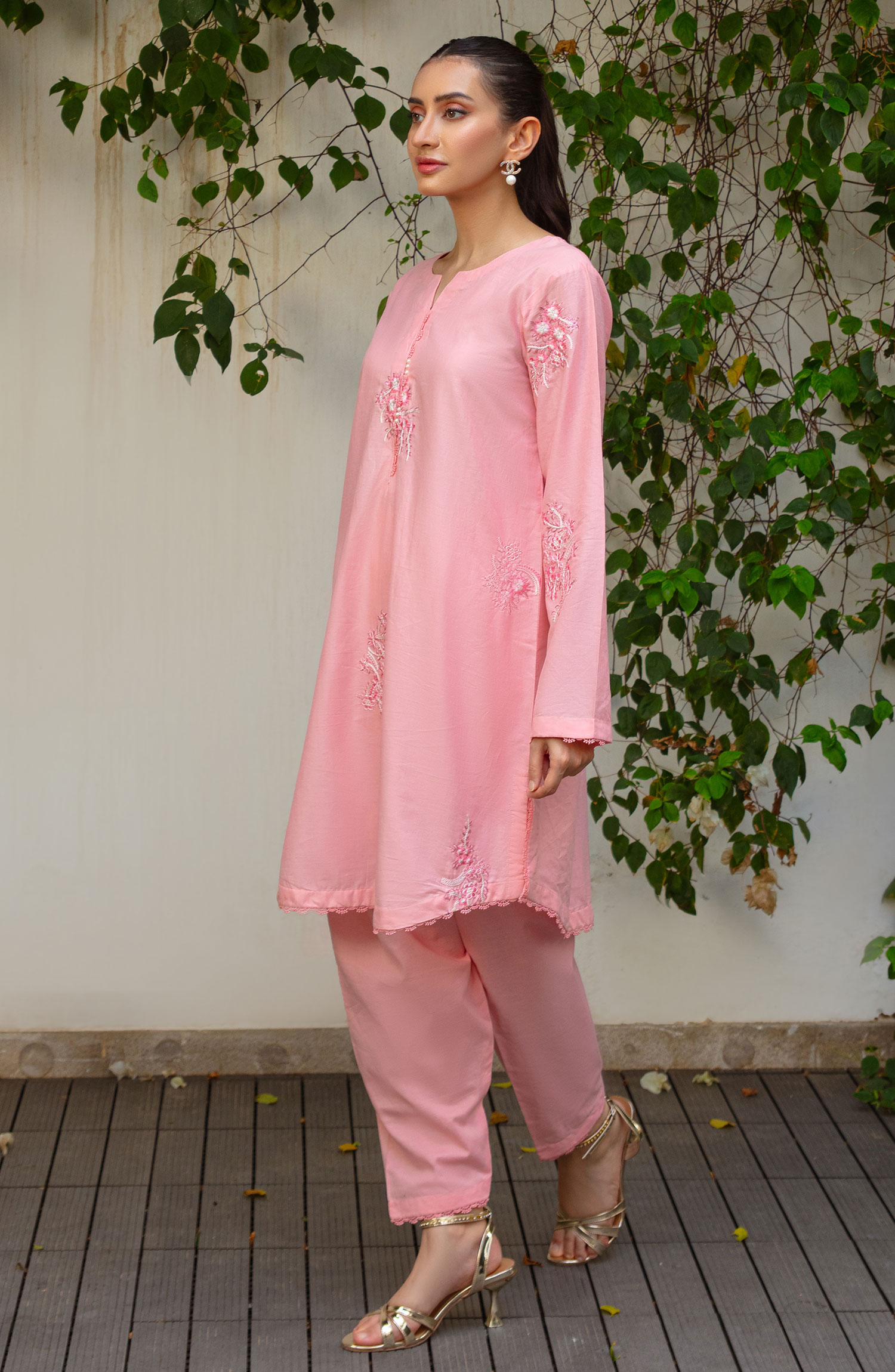 Muse Embroidered 2 Pc Pret Collection By TNG Store Blush (Pinkish)