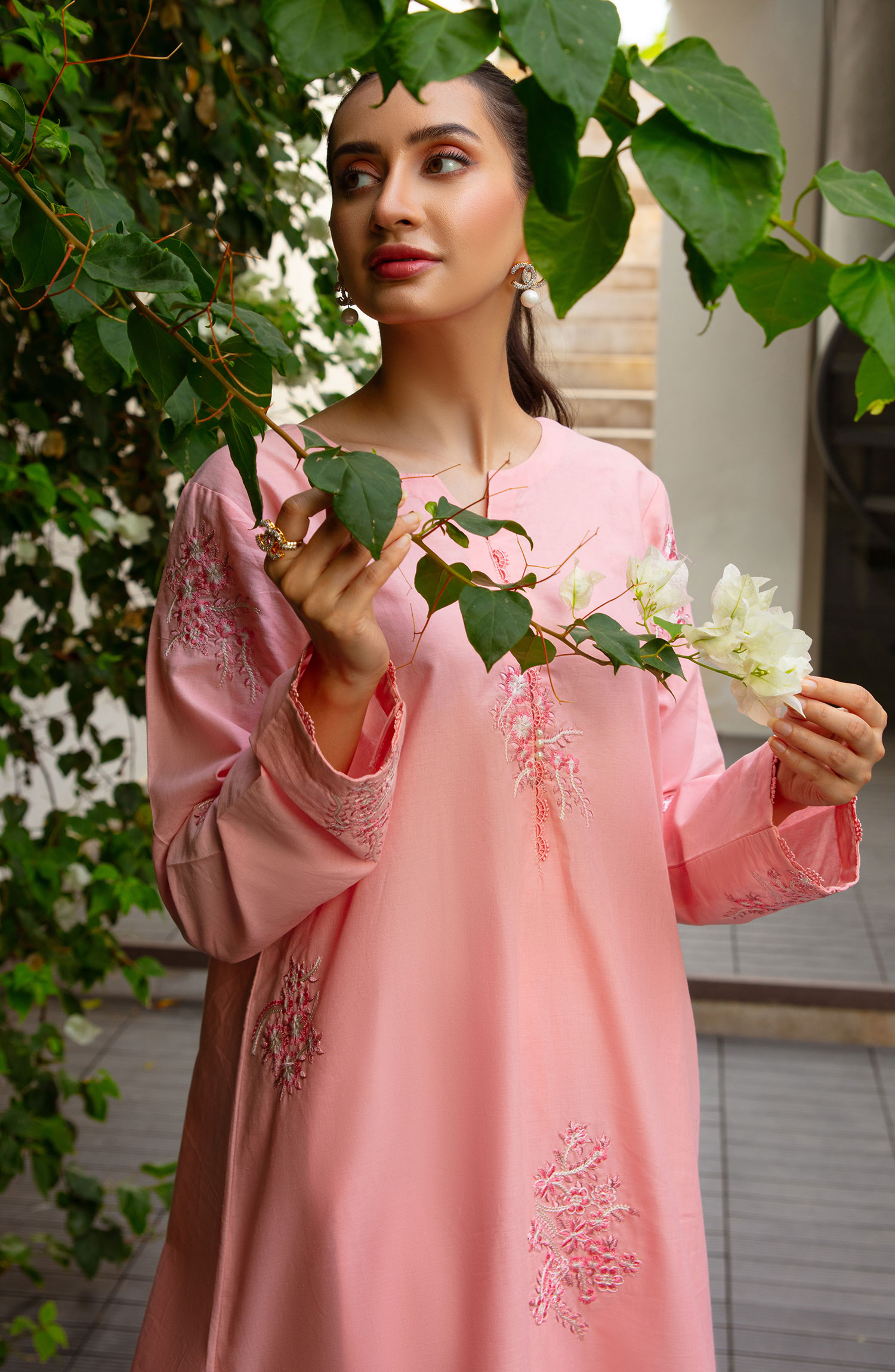 Muse Embroidered 2 Pc Pret Collection By TNG Store Blush (Pinkish)