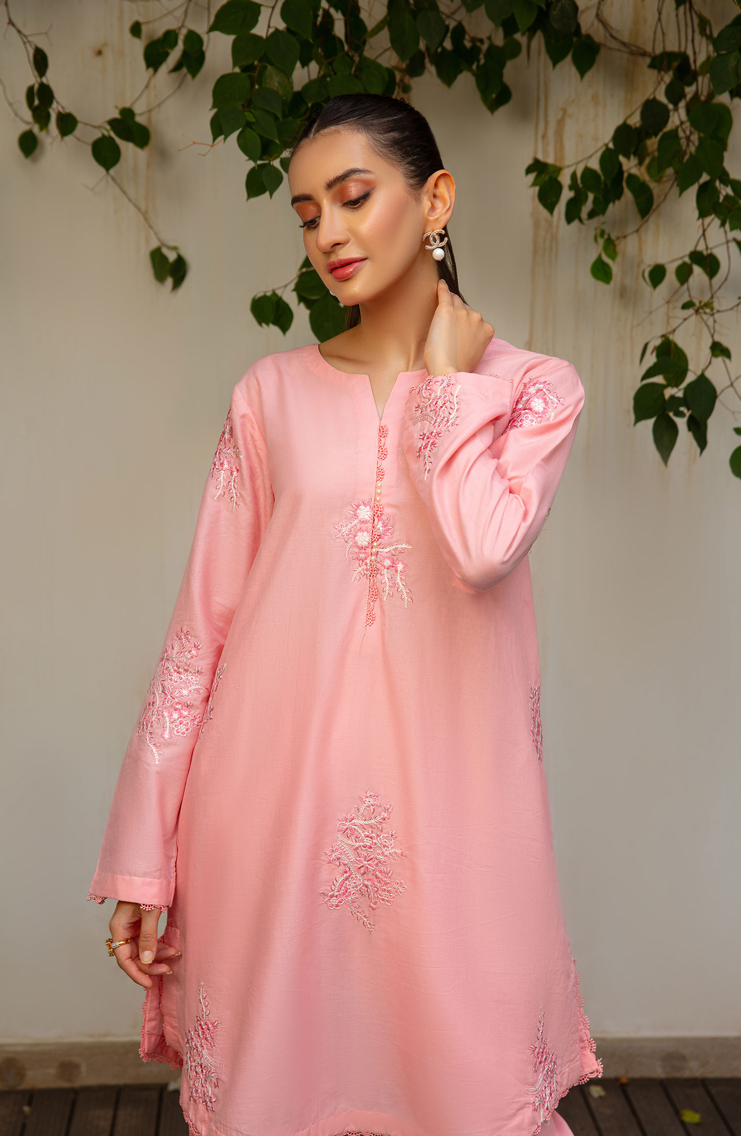 Muse Embroidered 2 Pc Pret Collection By TNG Store Blush (Pinkish)