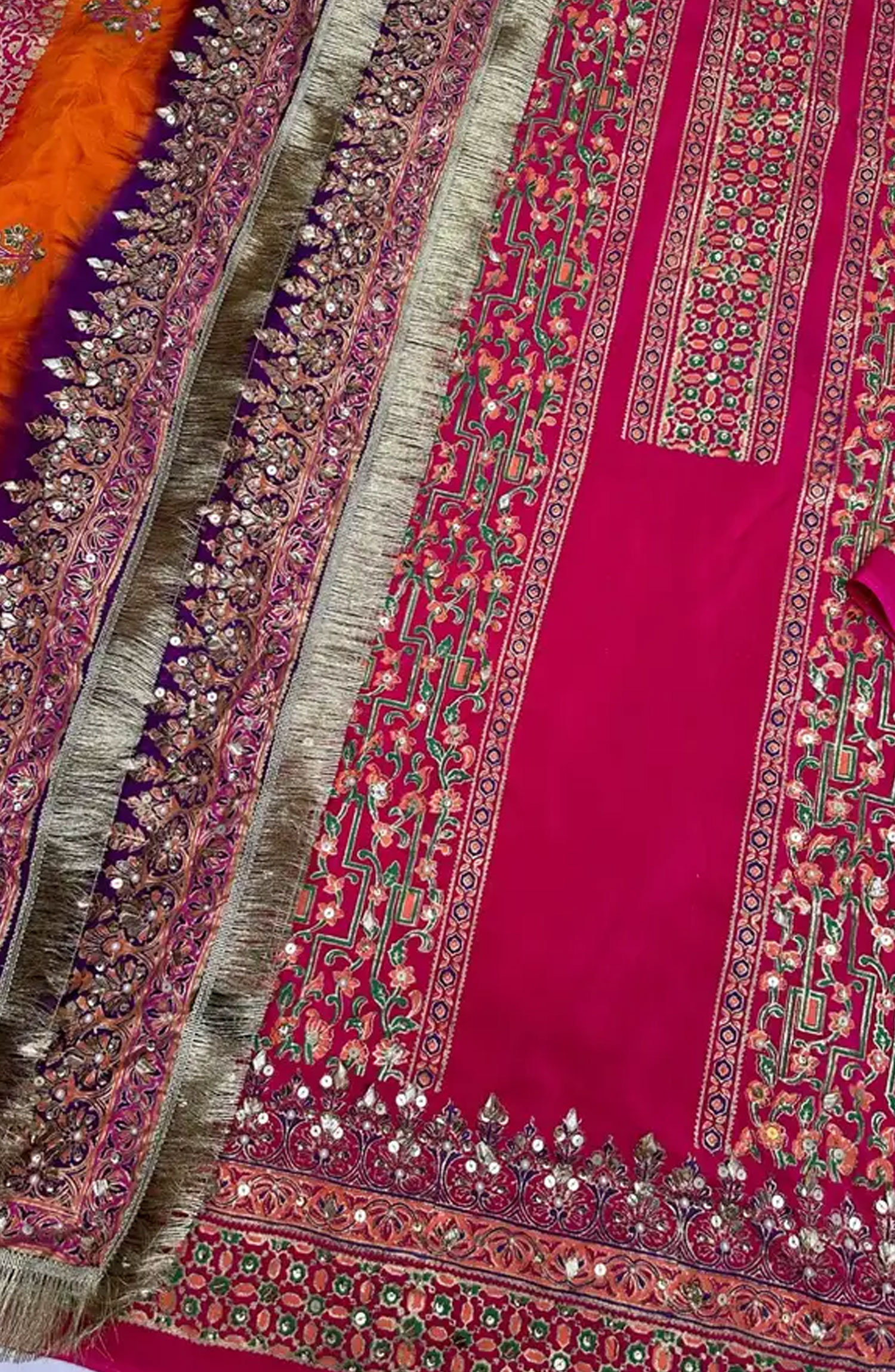 Adaa By Mahnoor Unstitched Festive Collection - Bright Pink