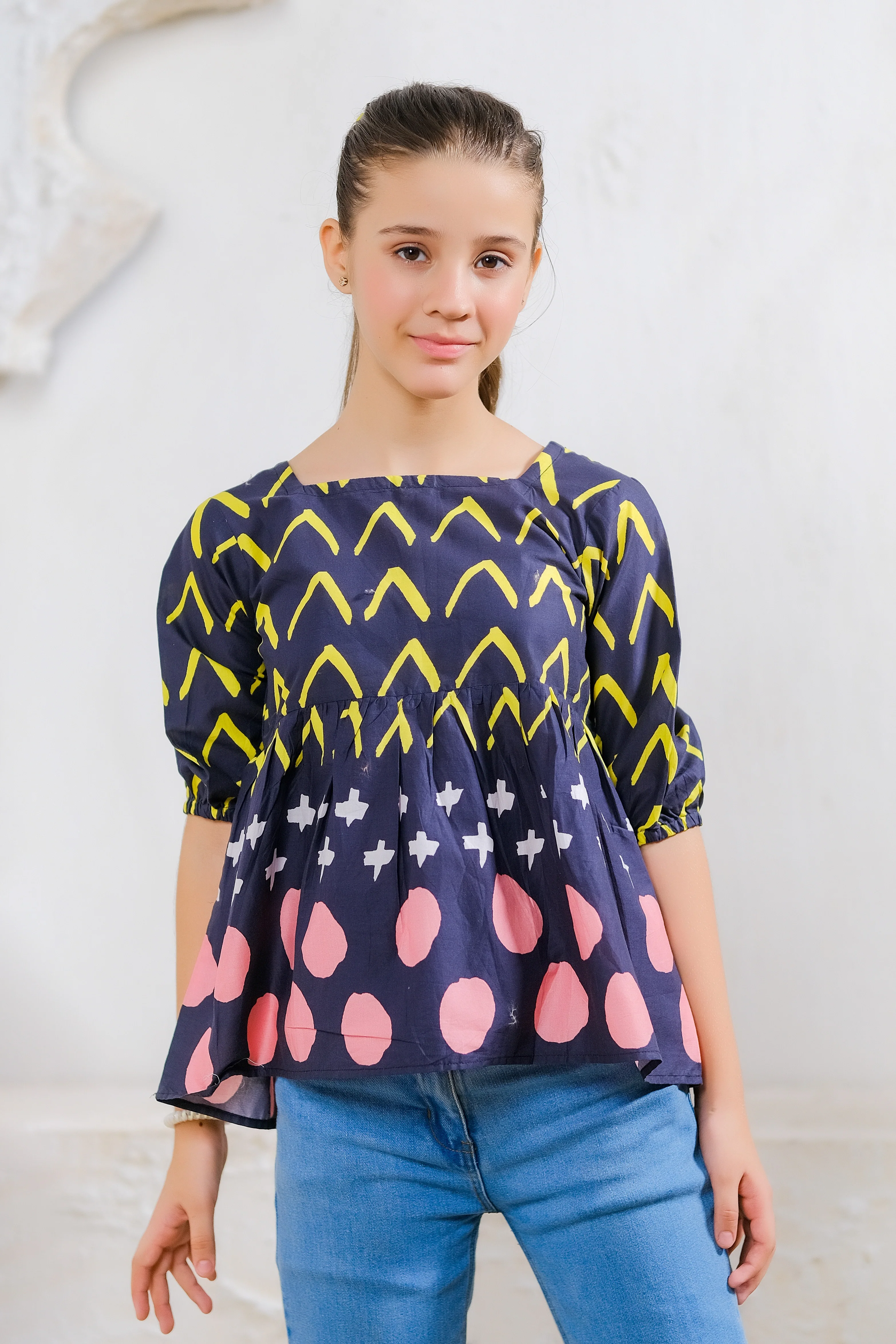 Kids Shirts & Tops - Bright Chevron & Dot Dress