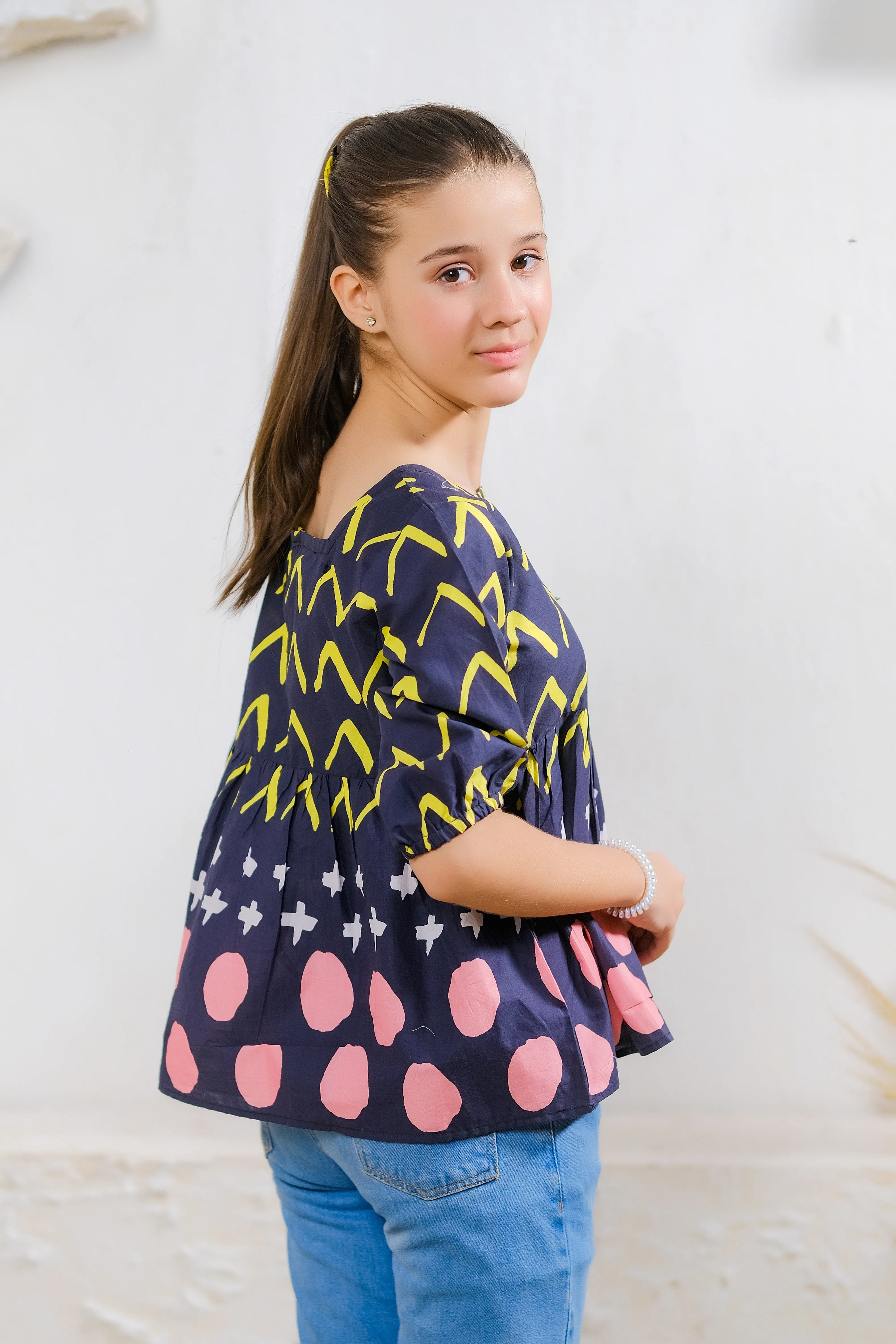 Kids Shirts & Tops - Bright Chevron & Dot Dress