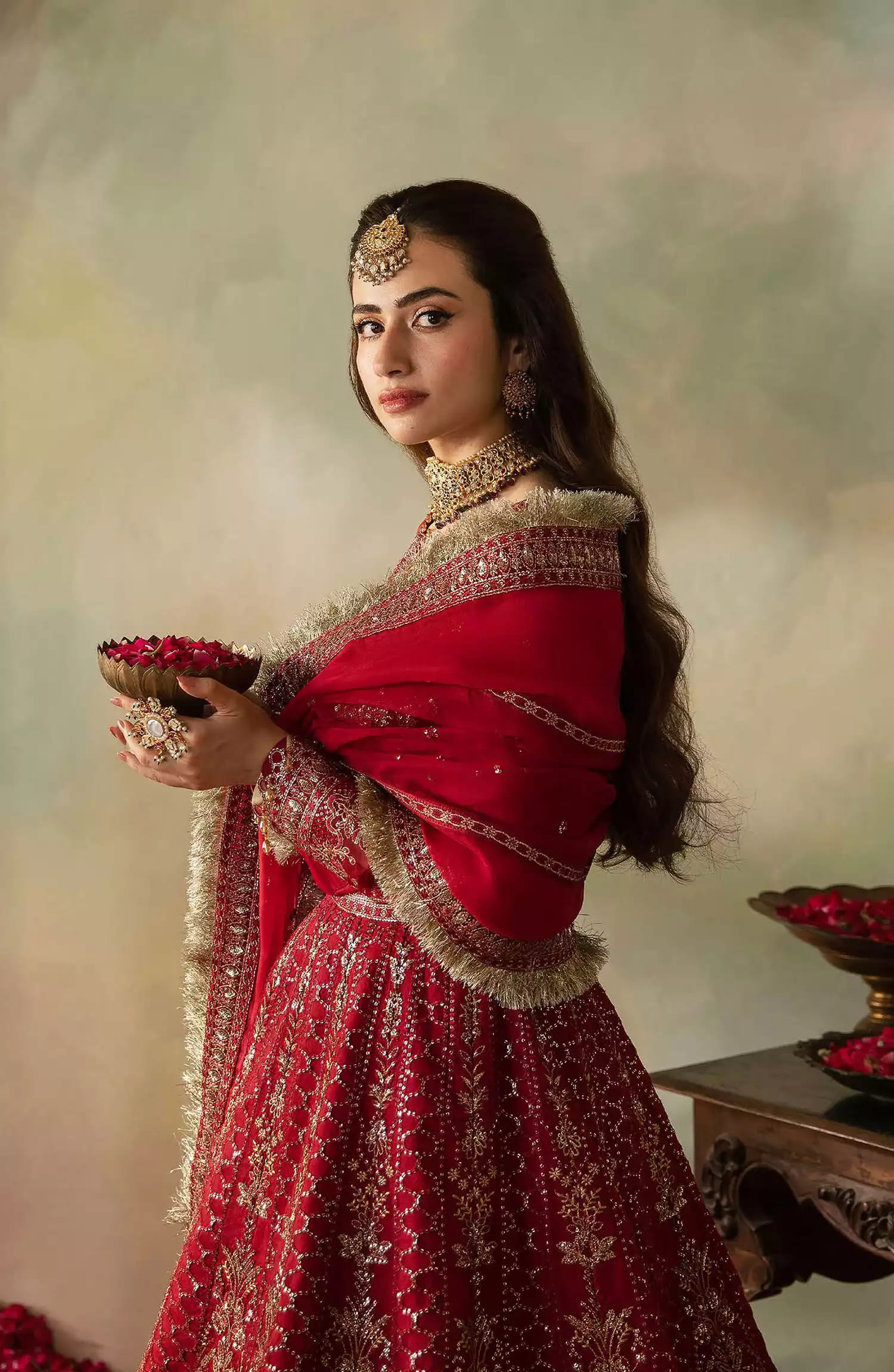 Saad Shaikh Elena Wedding Unstitched Formals Collection - Cerise Unstitched