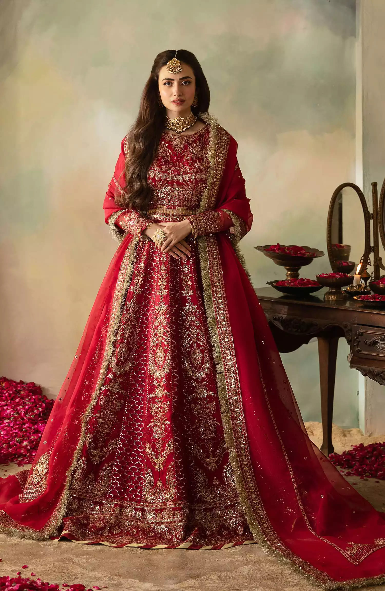 Saad Shaikh Elena Wedding Unstitched Formals Collection - Cerise Unstitched